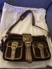 Ri2K Brown Suede Shoulder Bag
