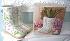 Welly Boot Shaped Vase Ceramic