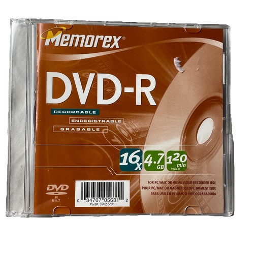 Sealed new memorex 16x - memorex, dvd-r