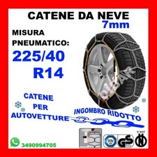 CAR APPROVED SNOW CHAINS 7MM SMALL FOOTPRINT SIZE 225/40 R14 - LFSL7-90