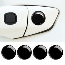 ✅4pcs 20mm Black Car Door Lock Keyhole Protector Stickers Trim Cover Accessories