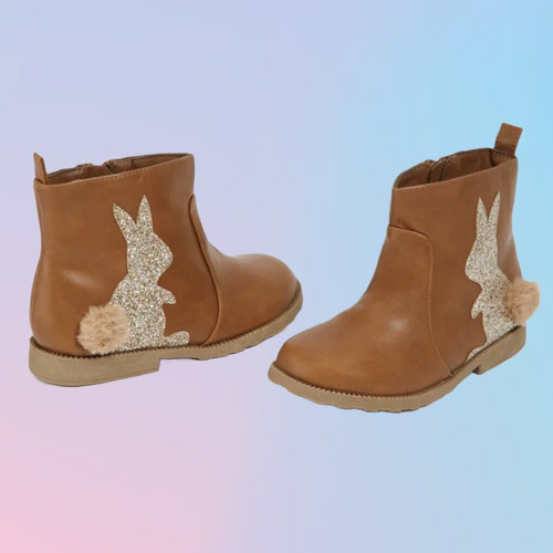 Tan bunny rabbit boots - boots, tu