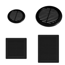 Black Air Vent Grille with Fly