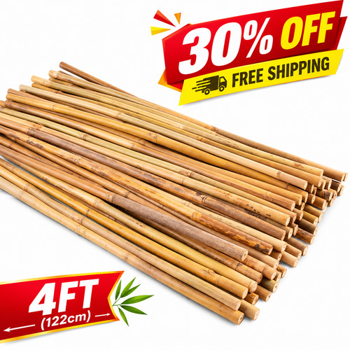 4ft bamboo canes - 4ft, garden