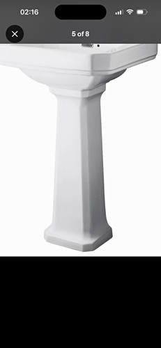 White ceramic pedestal hudson - ceramic,