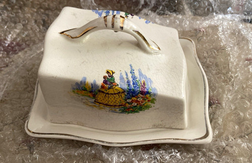 Antique ceramic cheese dish - ceramic,