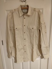 Orvis Beige Safari Shirt Size