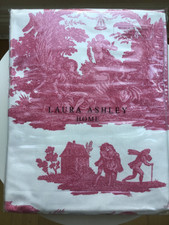 NEW LAURA ASHLEY CERISE PINK FRENCH TOILE CURTAINS 64 X 72" 163 X 183CM CHERUBS