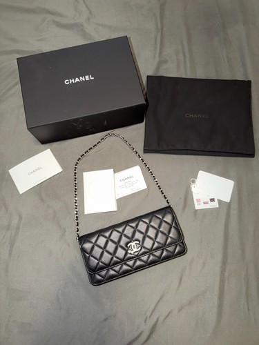 Chanel black quilted lambskin - chanel,