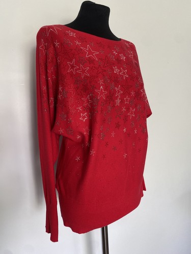 Red batwing sequin stars - sequin,