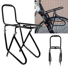 MTB Bike Bicycle Cycling Front Pannier Rack Carrier Bracket Luggage Rack Black