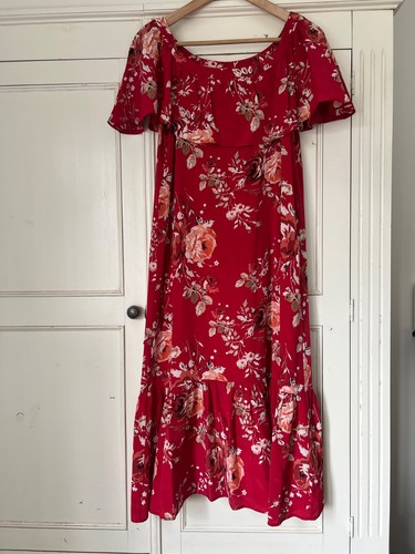 100 silk laura ashley red - laura,