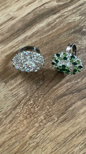 Vintage set rings diamante - rings,