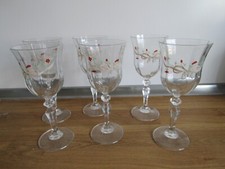 Set of 6 Eternal Beau Wine Glasses Retro Drinking Johnson Bros