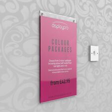 Wall Poster Displays Menu Holder Leaflet Shop Sign Clear Acrylic & PVC