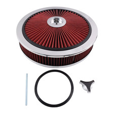 14"X3" Chrome Red High Flow