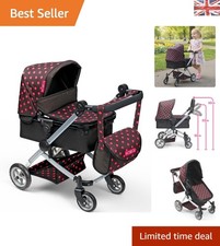 Deluxe 2 in 1 Doll's Pram with