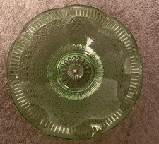 Vintage Art Deco Green Glass