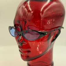 Diesel Reflector 2PK Sunglasses Vintage Y2K Black Blue Tint Made in Italy Unisex