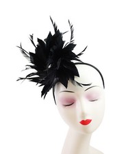 Fascinator with Flower Feather Design Included Headband and Clip for Occasions