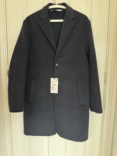 Zara men wool blend coat - wool,