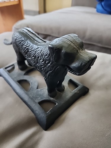 Vintage cast iron dog - vintage,