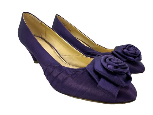 Clarks satin purple - satin,