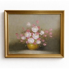 Original Oil Painting Pink