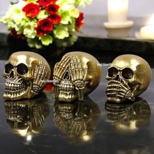 Three Wise Gold Skull See Hear