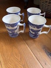 Spode Blue Italian Set of 4 Cottage Mugs