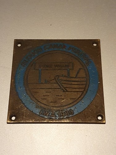 Brass plaque 1980 - brass, iwa