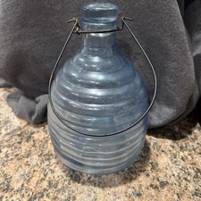 Vintage 9” Light Blue Glass