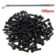 100 X TR414 Black TUBELESS RUBBER CAR TYRE WHEEL VALVES+METAL VALVE PULLER