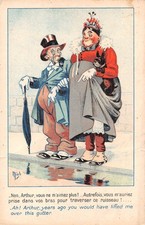 POSTCARD COMIC HUSBAND FAT