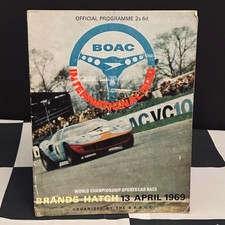 1969 BOAC 500 BRANDS HATCH 6 HOUR SPORTS CAR PROGRAMME PORSCHE 908 JO SIFFERT