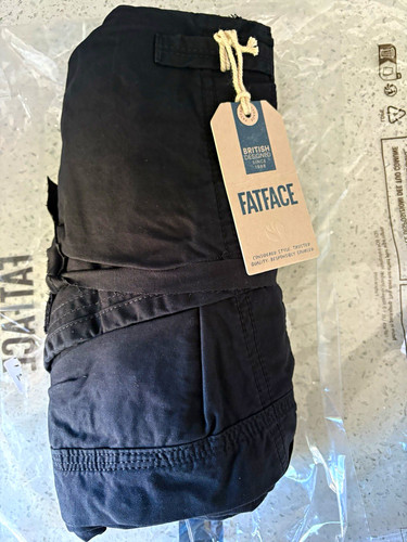 Fatface black cargo trousers - black,