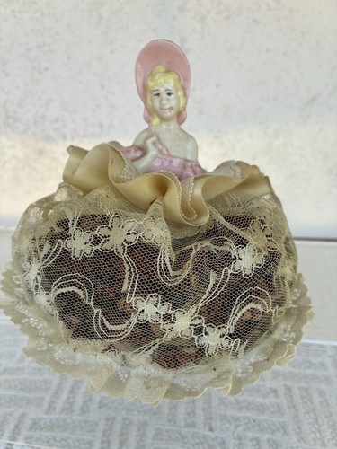 Vintage porcelain pin - vintage, cushion