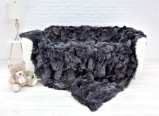 REAL FOX FUR THROW KING SIZE