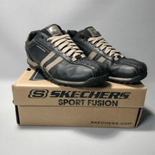 Skechers Sport Fusion Urban Track Forward Black/Taupe Shoes Mens Size 8 SN 50661