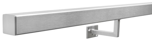 Brushed steel handrail - steel,