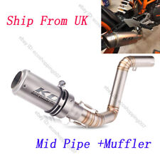 Modified Exhaust Tips Black Muffler Mid Link Pipe Slip for DUKE 390 200 2012-16