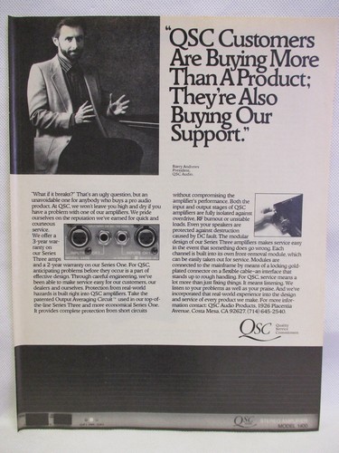 Qsc series three amps - three, 1985