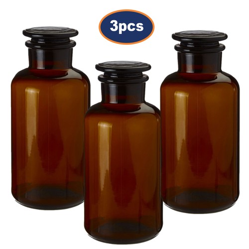 3pcs apothecary glass bottle - glass,