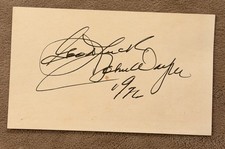 John Wayne Signed Index Card