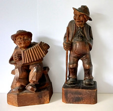 Two Old Vintage carved wooden
