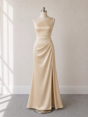 Women champagne one shoulder - champagne, one-shoulder