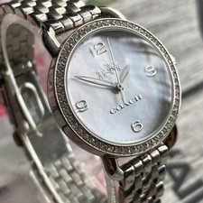 Coach Watch Ladies Designer MOP Dial All Steel 28mm Case
