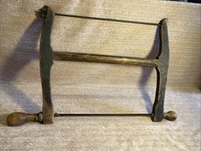 Antique/Vintage 20” Wooden Carpenters Bow Saw -10”Cutting Blade Marked J.Brown?