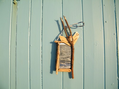 Driftwood angel mirror from - angel, mirror-from