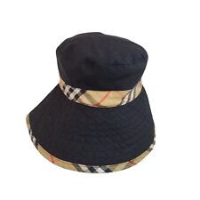 Vintage Burberry Bucket Hat Sun Wide Brim Women's UK One Size